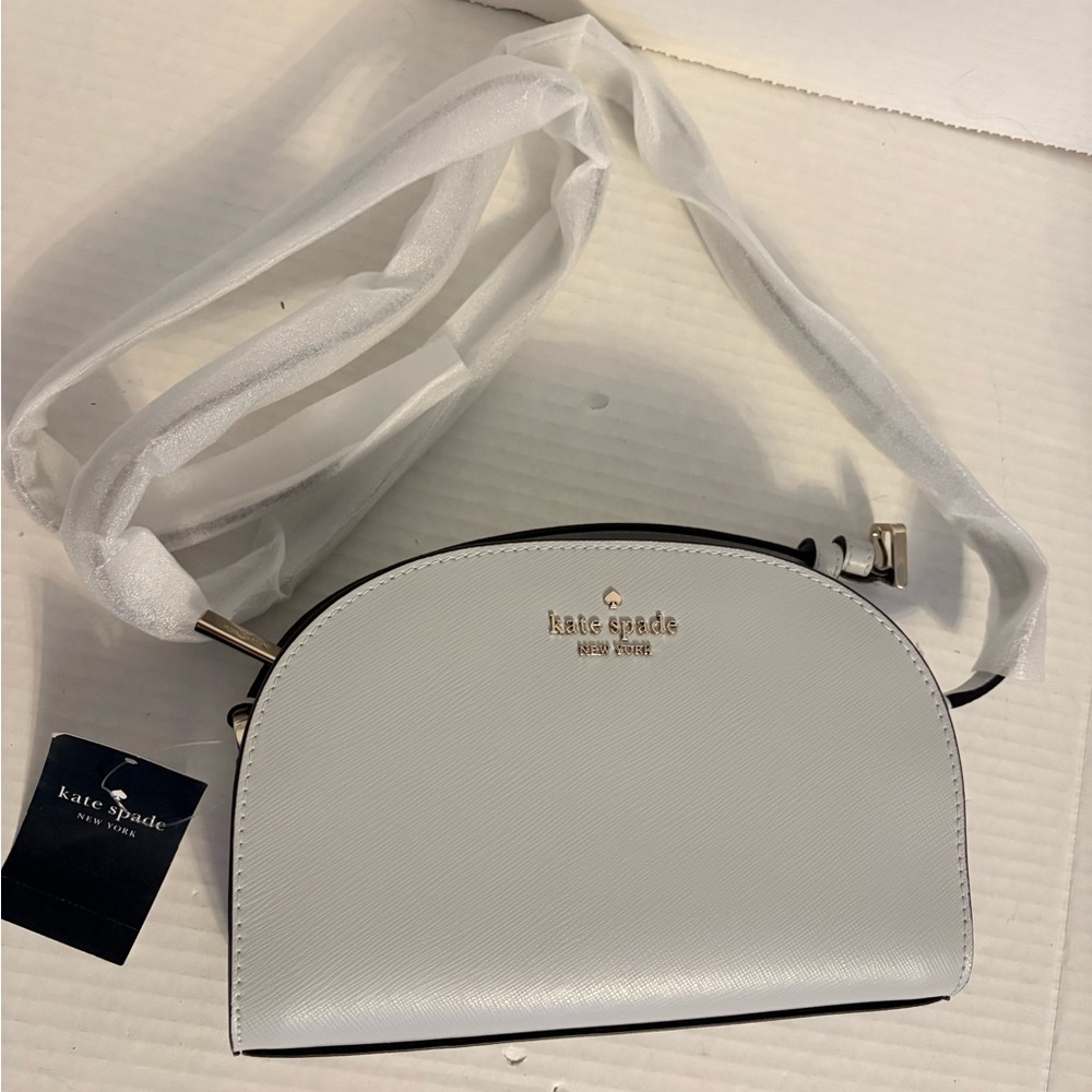Kate Spade Light Gray Perry Dome Crossbody Bag